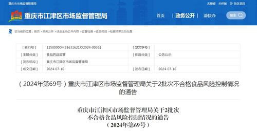 江津區(qū)市場(chǎng)監(jiān)管局通報(bào)2批次不合格食品風(fēng)險(xiǎn)控制情況及美甲店會(huì)員管理軟件監(jiān)管提示